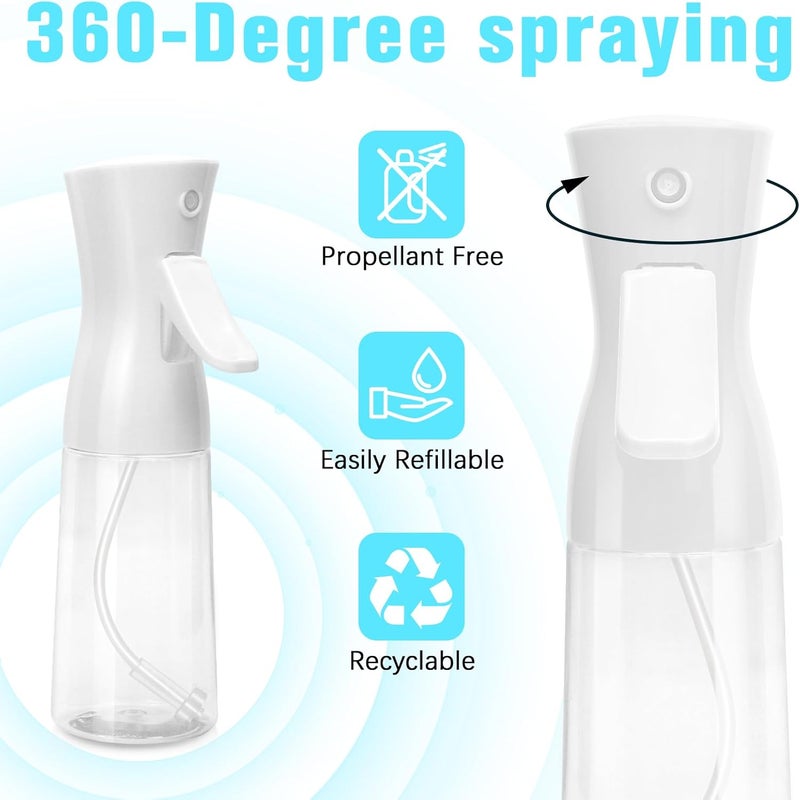 Fun Gift Spray Bottle For Hair,Continuous Water Mister for Hairstyling, Salons, Cleaning, Plants,Essential Oil Scents,Ultra Fine Mist Sprayer,6.8 OZ /200 ML-White(Christmas Gifts) - Image 3